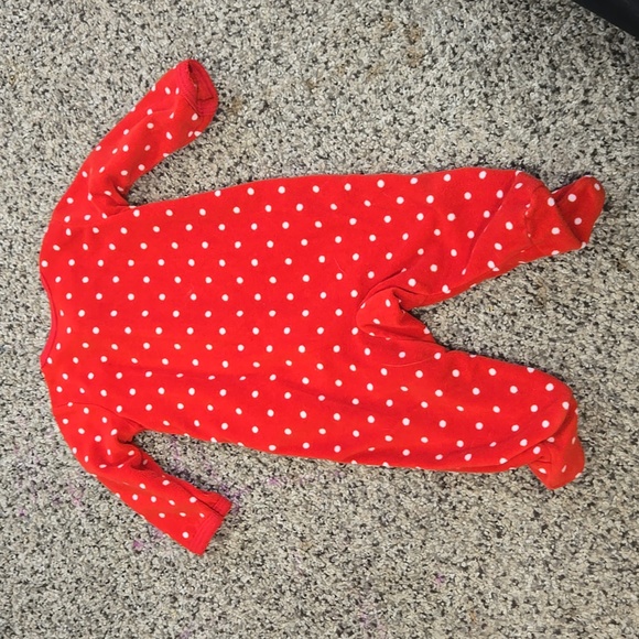 Carter's Red Polka Dot Reindeer One Piece - Picture 2 of 3